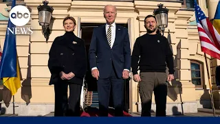 Unprecedented scenes in Ukraine as President Joe Biden makes surprise visit