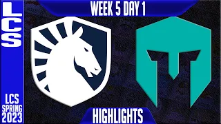 TL vs IMT Highlights | LCS Spring 2023 W5D1 | Team Liquid vs Immortals