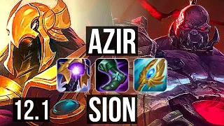 AZIR vs SION (TOP) | 4.2M mastery, 7/0/4, 900+ games, Godlike | BR Diamond | 12.1