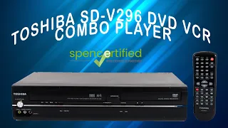 TOSHIBA SD-V296 DVD VCR COMBO PLAYER BLACK TUNERLESS HIGH QUALITY VHS TAPE PLAYER