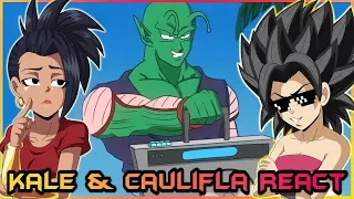 Kale and Caulifla React to Piccolo vs Kami RAP BATTLE! (DBZ Parody)