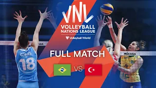 🇧🇷 BRA vs. 🇹🇷 TÜR - Full Match | Women’s Semifinal Match VNL 2019