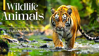 Wildlife Animals Relaxation Film 4K -🌿Stress Relief Music, Calming Music,soothing relaxing music