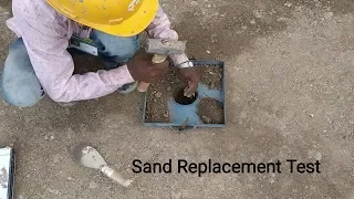 Soil Compaction Test | Sand Replacement method | LIVE