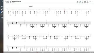 Metallica - For Whom The Bell Tolls (BASS TAB PLAY ALONG)