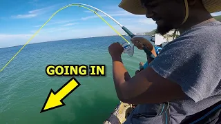 CLIMBING UNDER the PIER to Grab Fish | Fishing in Jamaica