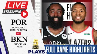 050121 NBA Live Stream: Brooklyn Nets vs Portland Trail Blazers | FULL GAME HIGHLIGHTS | Top 5 Plays