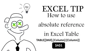 Excel - How to use absolute reference in Excel Tables