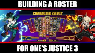 Building a Roster for My Hero One's Justice 3