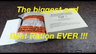 MRE Review HUGE !!! German EPA 24 Hour Ration Review Type 5 With HUGE EXTRAS !!!