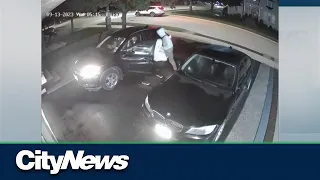 Two separate attempted carjackings in Brampton caught on video