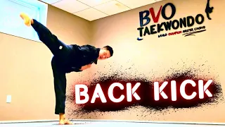 How To Back Kick TAEKWONDO | Simple & Easy Tutorial