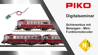PIKO [D037] Digitalseminar N Schienenbus mit Beiwagen - Funktionsdecoder