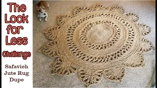 Safavieh Jute Rug Dupe DIY - Look For Less Challenge