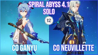 F2P SOLO CHALLENGE!? C0 Prototype Crescent Ganyu x C0 Prototype Amber Neuvillette Full Star Clear!