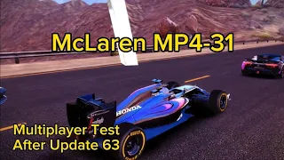 HANDLING KING!!!😱 || Asphalt 8, McLaren MP4-31 Multiplayer Test After Update 63