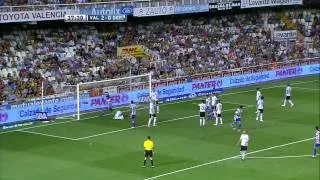 Gol de Aguilar (2-1) en el Valencia CF - Deportivo de La Coruña Jornada 2