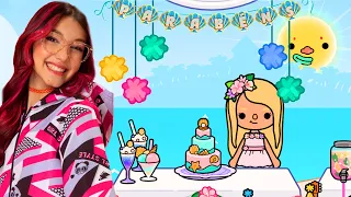 FESTA NA NOVA CASA DA PEQUENA SEREIA ARIEL (Toca Life World) | Família Luluca