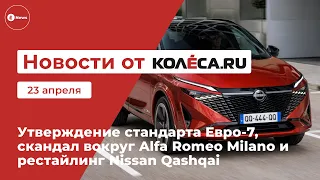 Утверждение стандарта Евро-7, скандал вокруг Alfa Romeo Milano и рестайлинг Nissan Qashqai