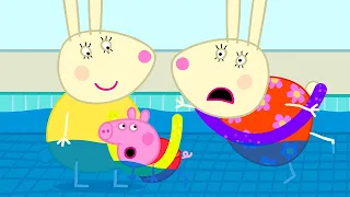 Mummy Rabbit's First Swimming Lesson 👙 Best of Peppa Pig 🐷 Cartoons for Children