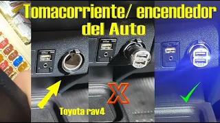 Auto con Toma de corriente o encendedor dañado (Toyota rav4)