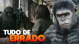 TODOS os ERROS, FUROS e CONVENIÊNCIAS de PLANETA DOS MACACOS: O CONFRONTO