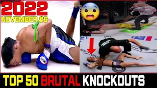 Top 50 MUAY THAI•MMA•KICK•BOXING•KUN KHMER Knockouts👉NOV 2022 #6