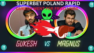 GUKESH WENT FOR FRIED LIVER AGAINST MAGNUS |SUPERBET RAPID @chess @gothamchess @GMHikaru