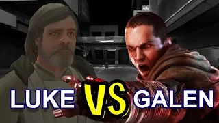 Luke Skywalker Ep7 vs Galen Marek Starkiller - Jedi Academy Ai Battle