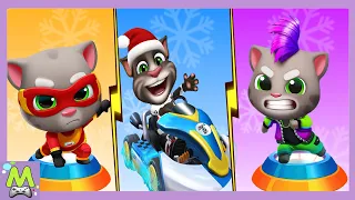 Talking Tom Hero Dash vs Talking Tom Karting vs Talking Tom Gold Run 2.Бегуны против Гонщиков