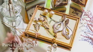 Antique hunting and Shopping at the flea market in Paris | Beautiful tableware and earrings