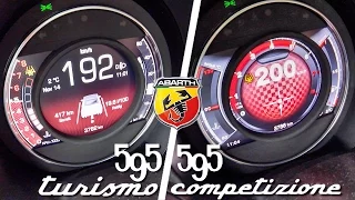 Abarth 595 Competizione vs Turismo 0-200 km/h Acceleration