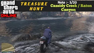 GTA Online Treasure Hunt Location 3:- Cassidy Creek / Raton Canyon