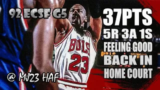 Michael Jordan Highlights vs Knicks (1992 ECSF Game 5) - 37pts, GREAT Bounce BACK!