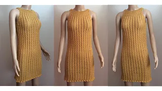 Crochet dress for women tutorial | Crochet tutorial | #crochet dress