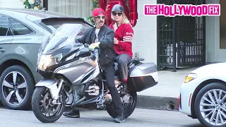 Anthony Kiedis From 'Red Hot Chili Peppers' Links With A Mystery Girl For Lunch & A Motorcycle Ride
