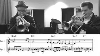 【On Green Dolphin Street】Jay Thomas & Tony Glausi Flugelhorn(Trumpet) solo(Transcription) inB♭