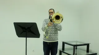 Contrabass trombone, Bach octave lower part 3