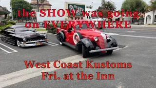 West Coast Kustoms 2023 fri gathering at the Santa Maria Inn a mini car show before Cruising Nat