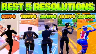 TOP 5 BEST STRETCHED RESOLUTIONS In Fortnite Season 3! - 🔨 IMPROVE FPS & LESS DELAY🔨