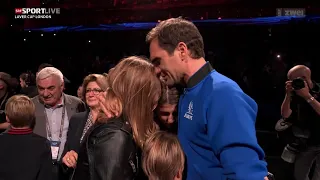 Crying Roger Federer Hugs his DAUGHTER on Emotional Retirement
