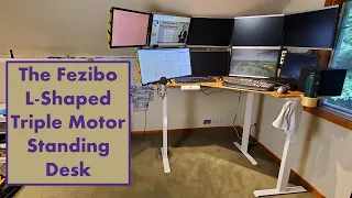 The Fezibo L-Shaped Triple Motor Standing Desk