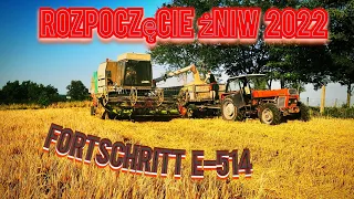 🔥Rozpoczęcie żniw 2022🔥jęczmień ozimy🌾fortschritt e-514 😎