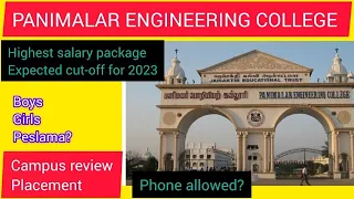 Panimalar Engineering College review | college fees | Placement