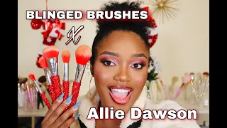 BLINGED BRUSHES X ALLIE DAWSON FACE BRUSH COLLECTION REVIEW! | OBSESSED!