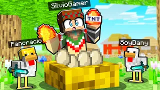 ¡Me Paso Minecraft PERO los POLLOS  ME AYUDAN! 😂🐓🐣 SILVIOGAMER MINECRAFT PERO