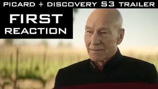 ST: Picard + Discovery S3 Trailers First Reaction Live!!