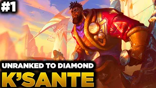 Unranked to Diamond K'Sante #1 - Season 13 K'Sante Gameplay