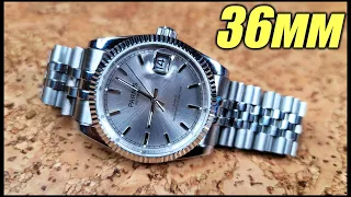 Маленький Хомажик Ролика c Aliexpress 2021 (Parnis Rolex Datejust 36mm Homage)