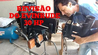 MOTOR DE POPA EVINRUDE 30 HP - Revisão completa.